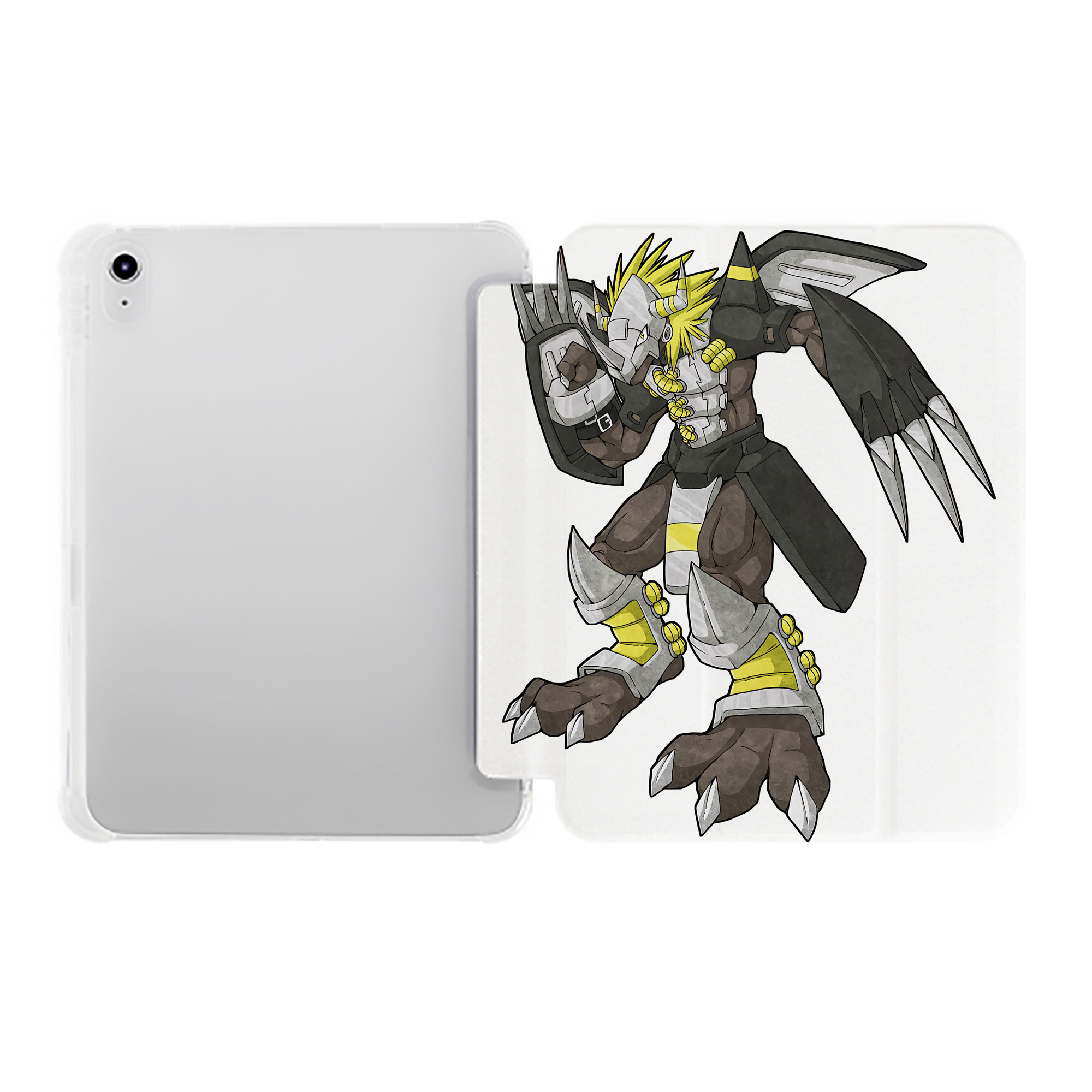 （画像用） Digimon デジタルモンスター/デジモン IPad ケース ペン収納付き 三つ折りスタンド PUレザー×シリコン 対応機種9.5/10.5/10.9インチ
